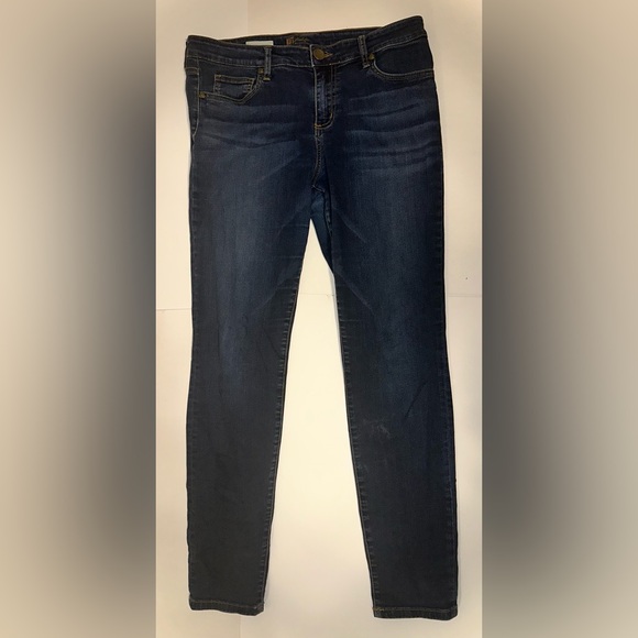 Kut from the Kloth Denim - Kut from the Kloth Women Size 12 Jeans Mia Toothpick Skinny Blue Denim Dark Wash
